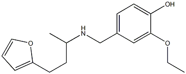 2-ethoxy-4-({[4-(furan-2-yl)butan-2-yl]amino}methyl)phenol 结构式