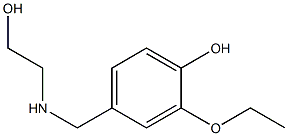 2-ethoxy-4-{[(2-hydroxyethyl)amino]methyl}phenol 结构式