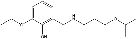 2-ethoxy-6-({[3-(propan-2-yloxy)propyl]amino}methyl)phenol 结构式