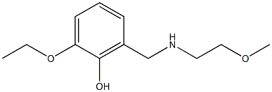 2-ethoxy-6-{[(2-methoxyethyl)amino]methyl}phenol 结构式