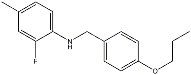 2-fluoro-4-methyl-N-[(4-propoxyphenyl)methyl]aniline 结构式