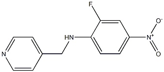 2-fluoro-4-nitro-N-(pyridin-4-ylmethyl)aniline 结构式