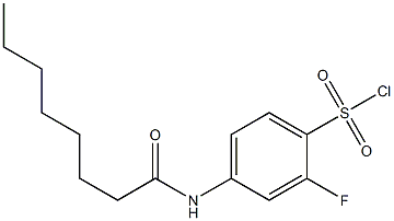 2-fluoro-4-octanamidobenzene-1-sulfonyl chloride 结构式