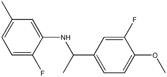 2-fluoro-N-[1-(3-fluoro-4-methoxyphenyl)ethyl]-5-methylaniline 结构式