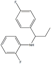 2-fluoro-N-[1-(4-fluorophenyl)propyl]aniline 结构式