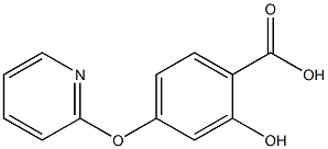 2-hydroxy-4-(pyridin-2-yloxy)benzoic acid 结构式