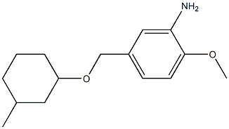 2-methoxy-5-{[(3-methylcyclohexyl)oxy]methyl}aniline 结构式
