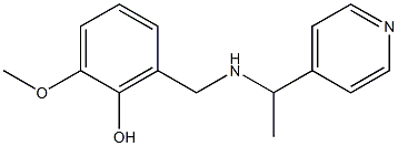 2-methoxy-6-({[1-(pyridin-4-yl)ethyl]amino}methyl)phenol 结构式