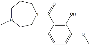 2-methoxy-6-[(4-methyl-1,4-diazepan-1-yl)carbonyl]phenol 结构式