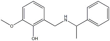 2-methoxy-6-{[(1-phenylethyl)amino]methyl}phenol 结构式