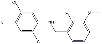 2-methoxy-6-{[(2,4,5-trichlorophenyl)amino]methyl}phenol 结构式