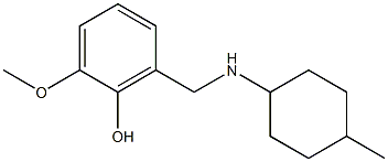 2-methoxy-6-{[(4-methylcyclohexyl)amino]methyl}phenol 结构式