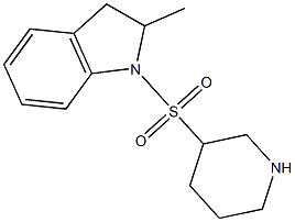 2-methyl-1-(piperidin-3-ylsulfonyl)indoline 结构式