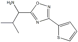 2-methyl-1-[3-(thiophen-2-yl)-1,2,4-oxadiazol-5-yl]propan-1-amine 结构式