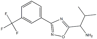 2-methyl-1-{3-[3-(trifluoromethyl)phenyl]-1,2,4-oxadiazol-5-yl}propan-1-amine 结构式