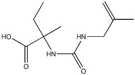 2-methyl-2-({[(2-methylprop-2-enyl)amino]carbonyl}amino)butanoic acid 结构式