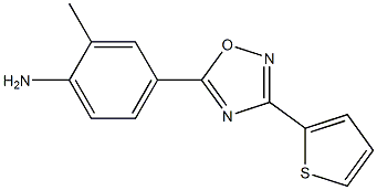 2-methyl-4-[3-(thiophen-2-yl)-1,2,4-oxadiazol-5-yl]aniline 结构式