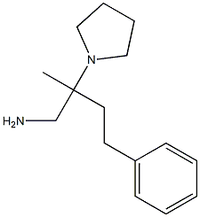 2-methyl-4-phenyl-2-pyrrolidin-1-ylbutan-1-amine 结构式