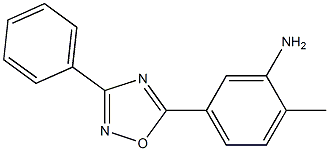 2-methyl-5-(3-phenyl-1,2,4-oxadiazol-5-yl)aniline 结构式