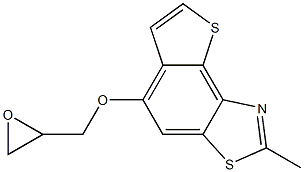 2-methyl-5-(oxiran-2-ylmethoxy)thieno[2,3-e][1,3]benzothiazole 结构式