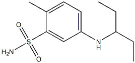 2-methyl-5-(pentan-3-ylamino)benzene-1-sulfonamide 结构式