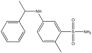 2-methyl-5-[(1-phenylethyl)amino]benzene-1-sulfonamide 结构式