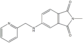 2-methyl-5-[(pyridin-2-ylmethyl)amino]-2,3-dihydro-1H-isoindole-1,3-dione 结构式