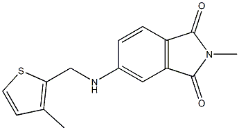 2-methyl-5-{[(3-methylthiophen-2-yl)methyl]amino}-2,3-dihydro-1H-isoindole-1,3-dione 结构式