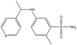2-methyl-5-{[1-(pyridin-4-yl)ethyl]amino}benzene-1-sulfonamide 结构式