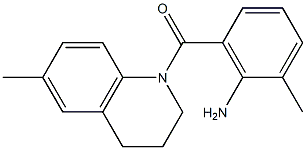 2-methyl-6-[(6-methyl-3,4-dihydroquinolin-1(2H)-yl)carbonyl]aniline 结构式