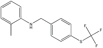 2-methyl-N-({4-[(trifluoromethyl)sulfanyl]phenyl}methyl)aniline 结构式