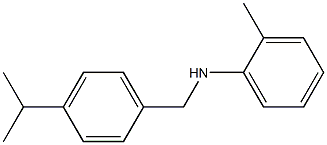 2-methyl-N-{[4-(propan-2-yl)phenyl]methyl}aniline 结构式