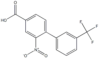 2-nitro-3'-(trifluoromethyl)-1,1'-biphenyl-4-carboxylic acid 结构式