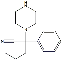 2-phenyl-2-piperazin-1-ylpentanenitrile 结构式