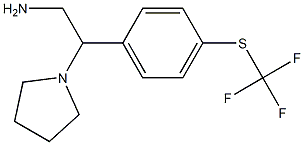 2-pyrrolidin-1-yl-2-{4-[(trifluoromethyl)thio]phenyl}ethanamine 结构式