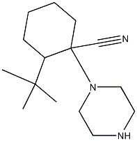 2-tert-butyl-1-(piperazin-1-yl)cyclohexane-1-carbonitrile 结构式