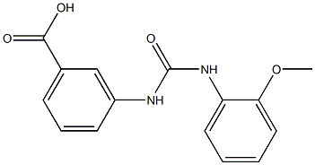 3-({[(2-methoxyphenyl)amino]carbonyl}amino)benzoic acid 结构式