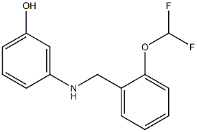 3-({[2-(difluoromethoxy)phenyl]methyl}amino)phenol 结构式