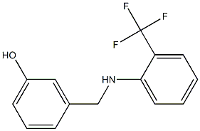 3-({[2-(trifluoromethyl)phenyl]amino}methyl)phenol 结构式