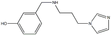 3-({[3-(1H-imidazol-1-yl)propyl]amino}methyl)phenol 结构式