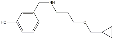 3-({[3-(cyclopropylmethoxy)propyl]amino}methyl)phenol 结构式