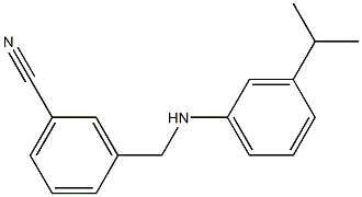 3-({[3-(propan-2-yl)phenyl]amino}methyl)benzonitrile 结构式