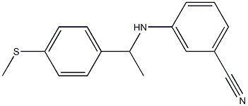 3-({1-[4-(methylsulfanyl)phenyl]ethyl}amino)benzonitrile 结构式