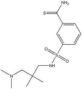 3-({2-[(dimethylamino)methyl]-2-methylpropyl}sulfamoyl)benzene-1-carbothioamide 结构式