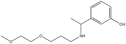 3-(1-{[3-(2-methoxyethoxy)propyl]amino}ethyl)phenol 结构式