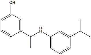 3-(1-{[3-(propan-2-yl)phenyl]amino}ethyl)phenol 结构式