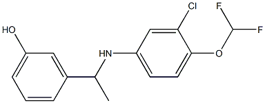 3-(1-{[3-chloro-4-(difluoromethoxy)phenyl]amino}ethyl)phenol 结构式