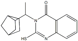 3-(1-{bicyclo[2.2.1]heptan-2-yl}ethyl)-2-sulfanyl-3,4-dihydroquinazolin-4-one 结构式