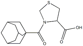 3-(1-adamantylcarbonyl)-1,3-thiazolidine-4-carboxylic acid 结构式