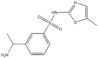 3-(1-aminoethyl)-N-(5-methyl-1,3-thiazol-2-yl)benzene-1-sulfonamide 结构式